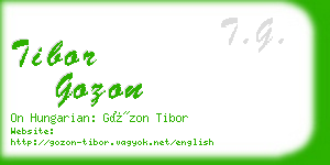 tibor gozon business card